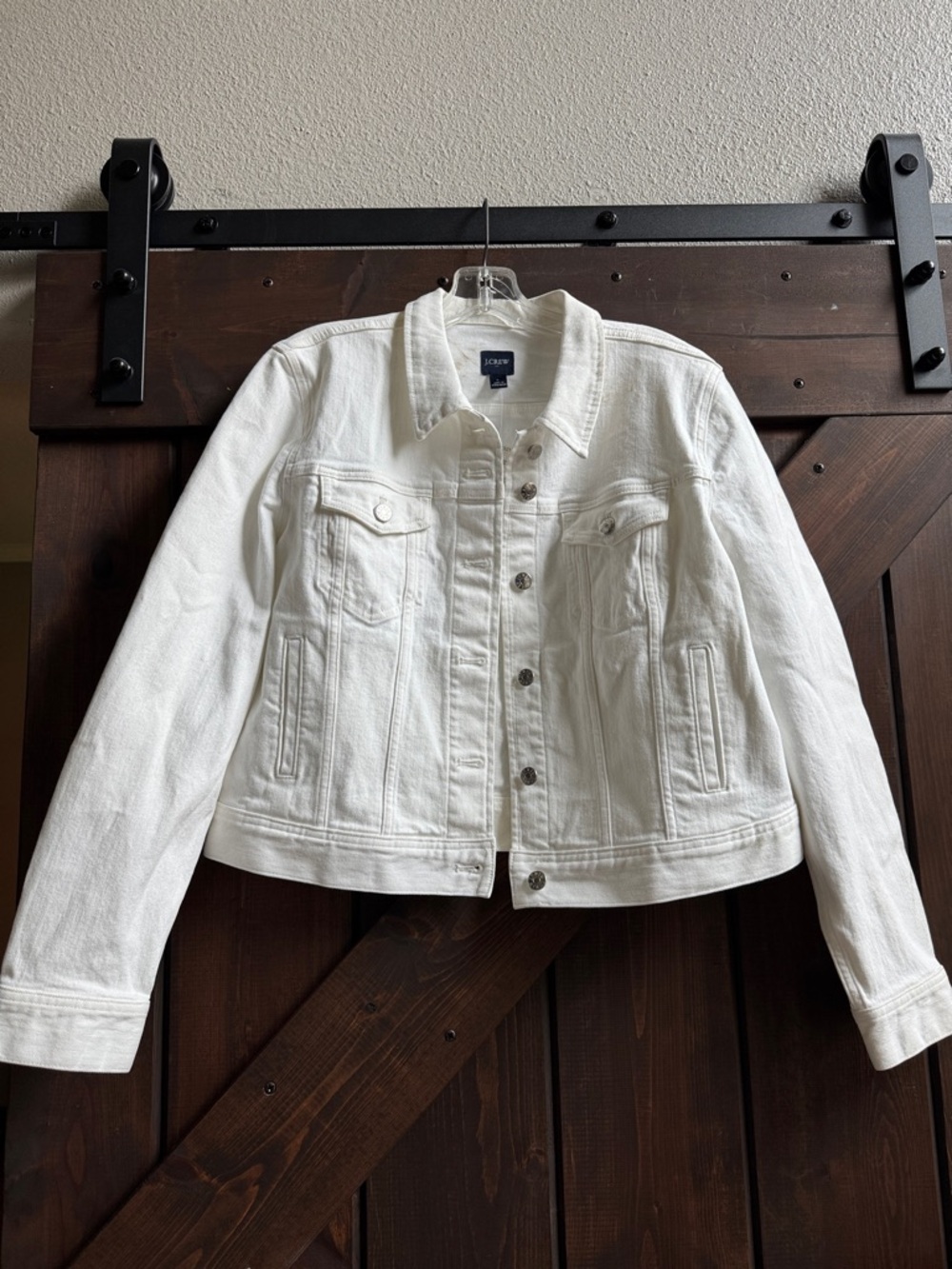 J. Crew White Denim Jacket